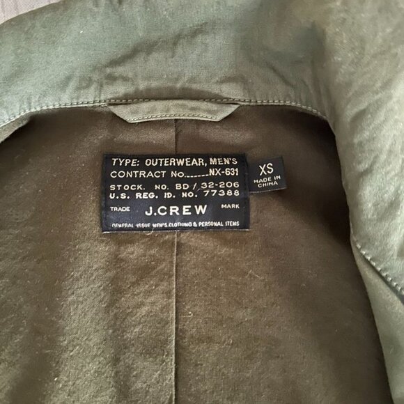 J. Crew Mens XS Green Field Jacket - Barely Worn - Picture 2 of 2